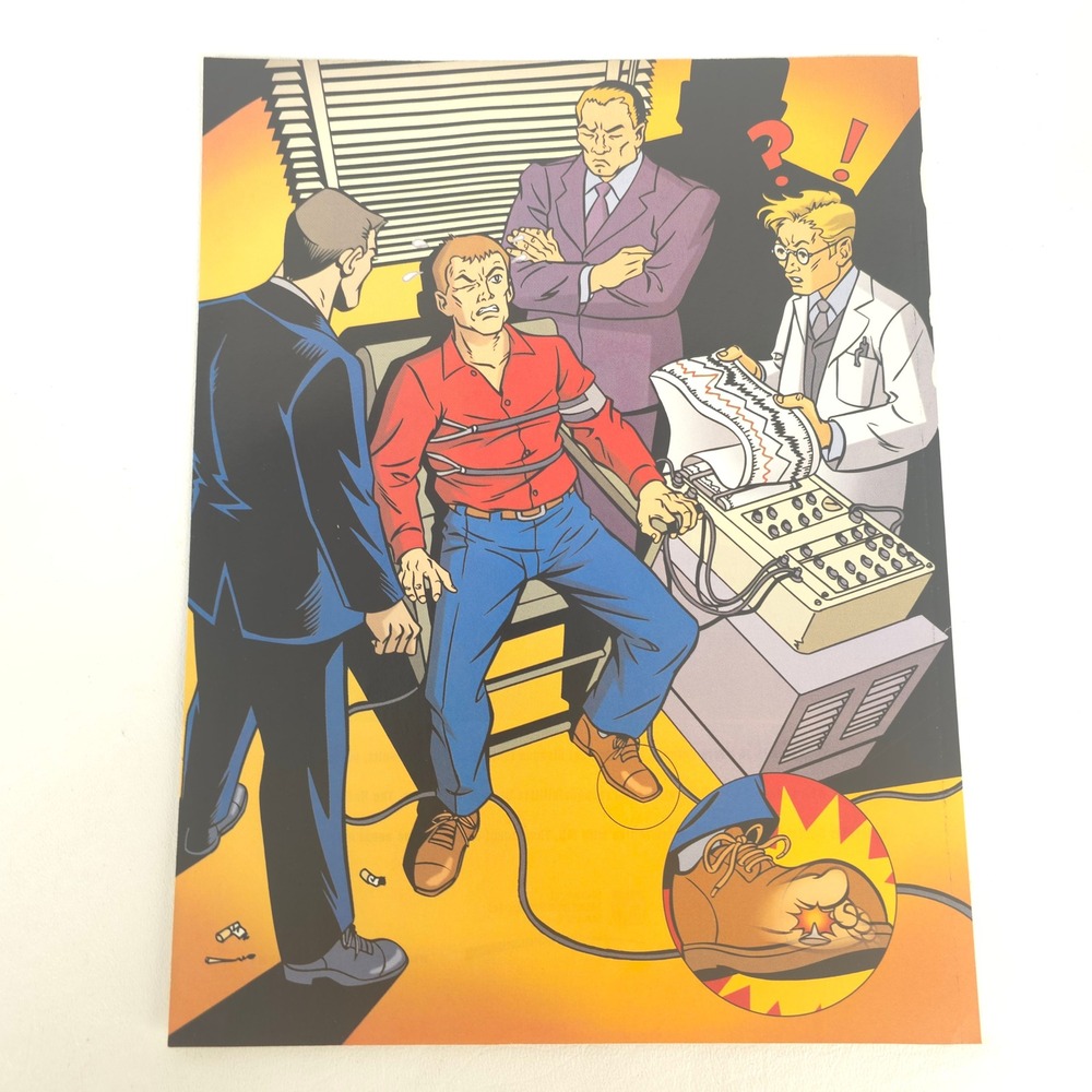 Maxim Magazine Lie Detector Polygraph Illustration Print Y2K Comic Collector